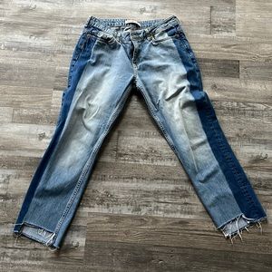 Zara Denim Cropped Ankle Jeans
